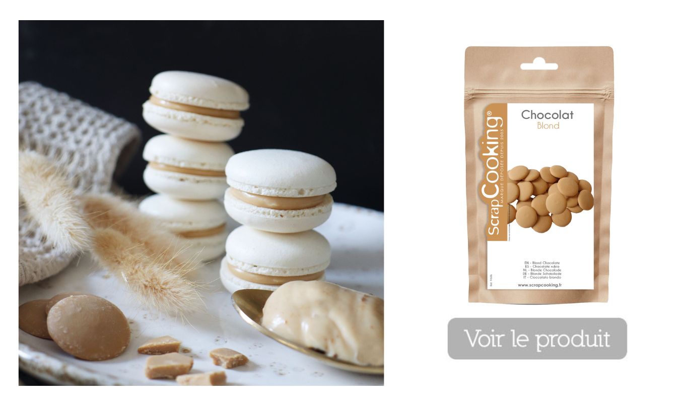 Recette macarons ganache chocolat blond caramel - ScrapCooking